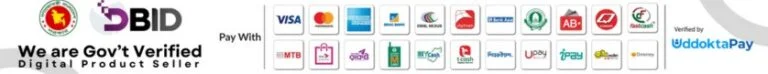 We are Gov’t Verified Digital Product Seller – Pay with VISA, Mastercard, bKash, Nagad, Rocket, UddoktaPay